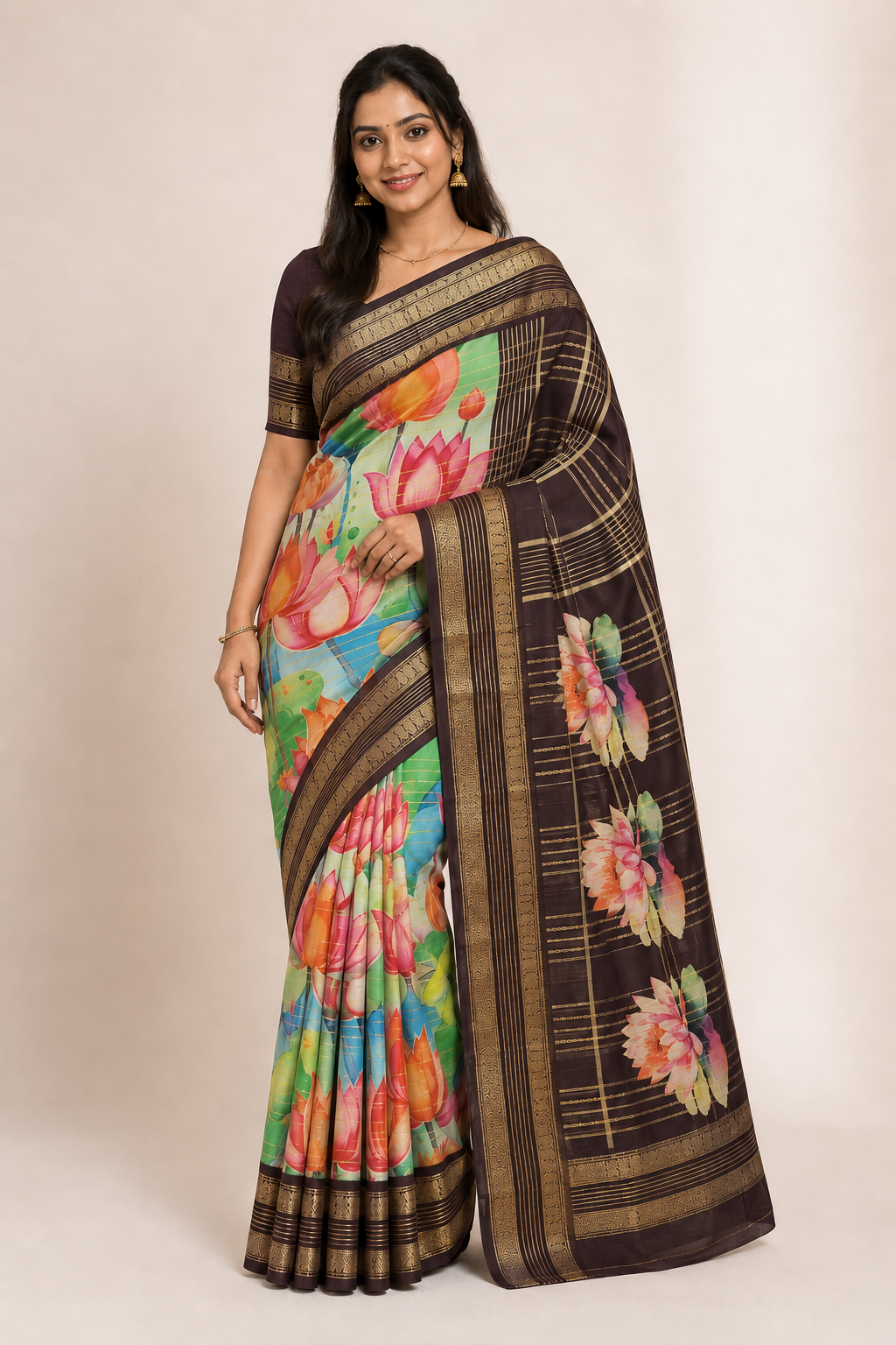 Mysore crape saree
