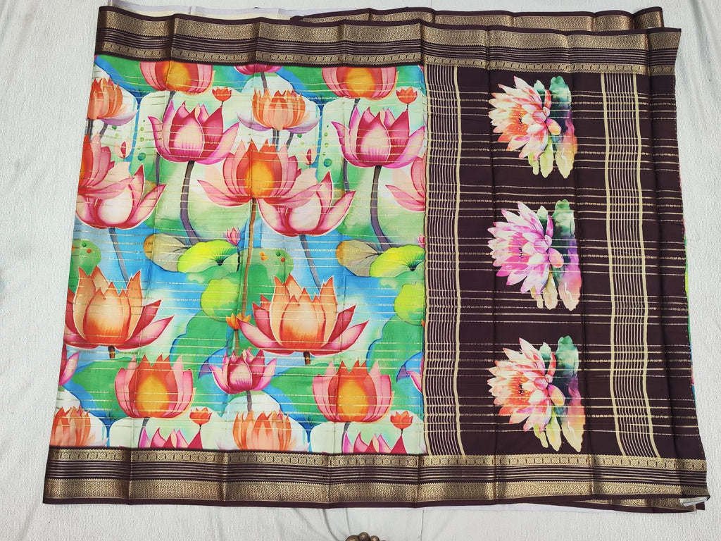 Mysore crape saree