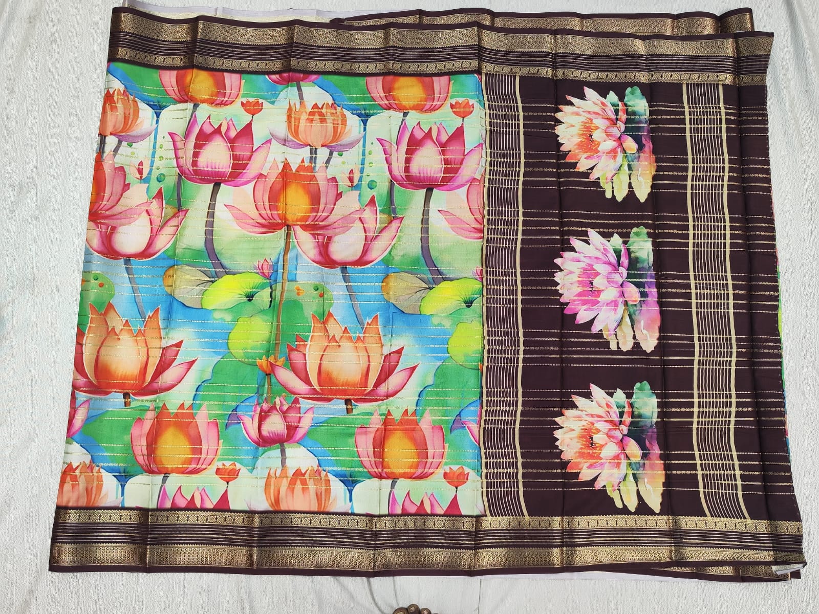 Mysore crape saree