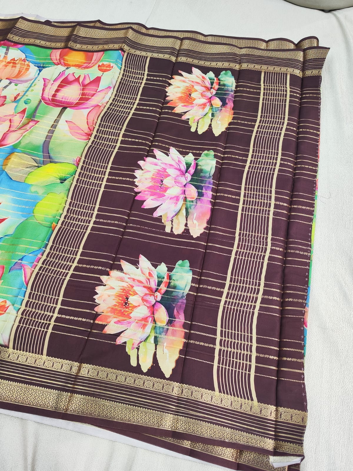 Mysore crape saree