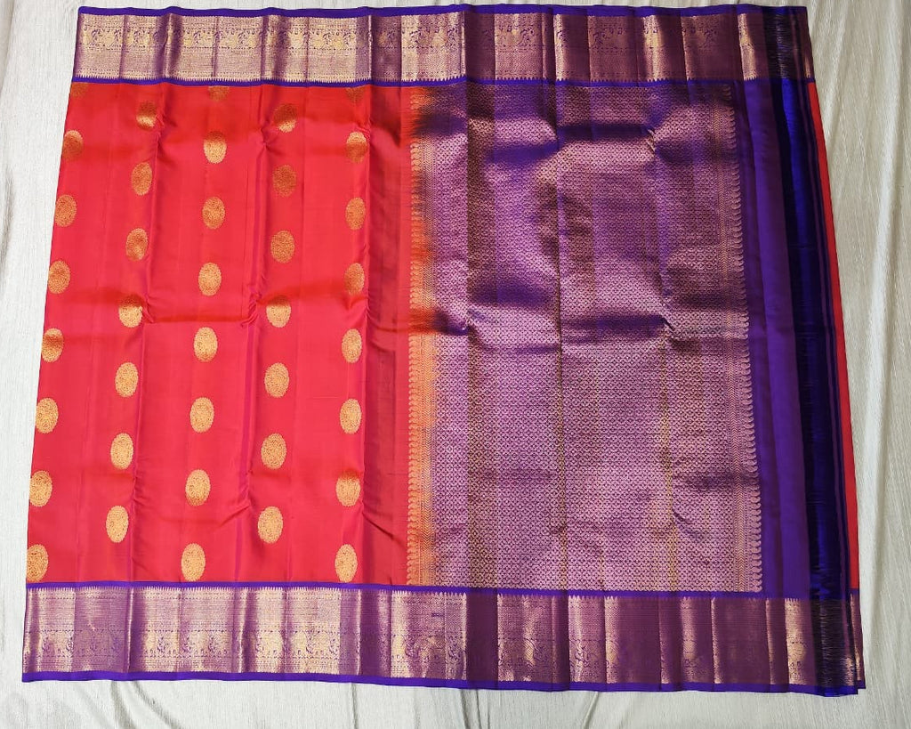 Kanchipuram checks silk saree