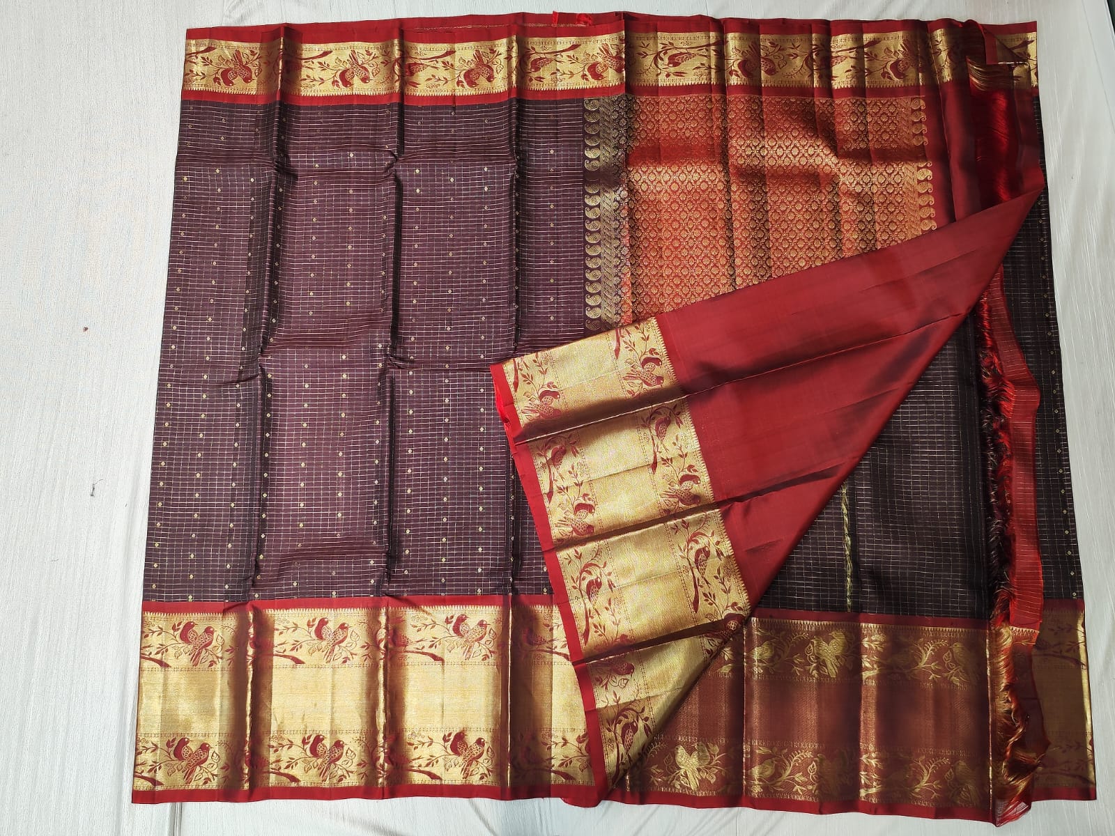 Kanchipuram silk saree.