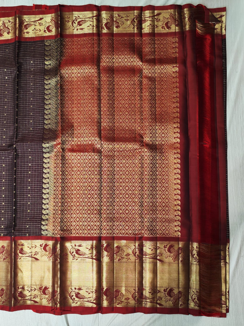 Kanchipuram silk saree.