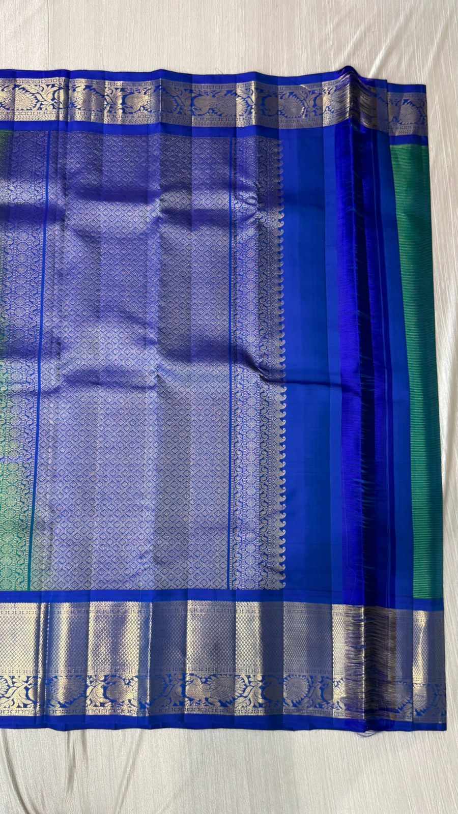 Kanchipuram checks silk saree