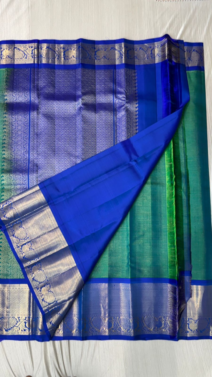 Kanchipuram checks silk saree