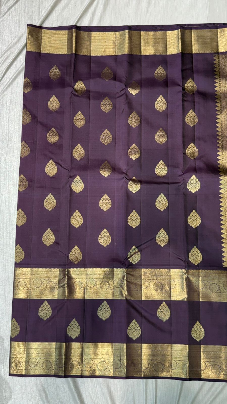 Kanchipuram gap border silk saree