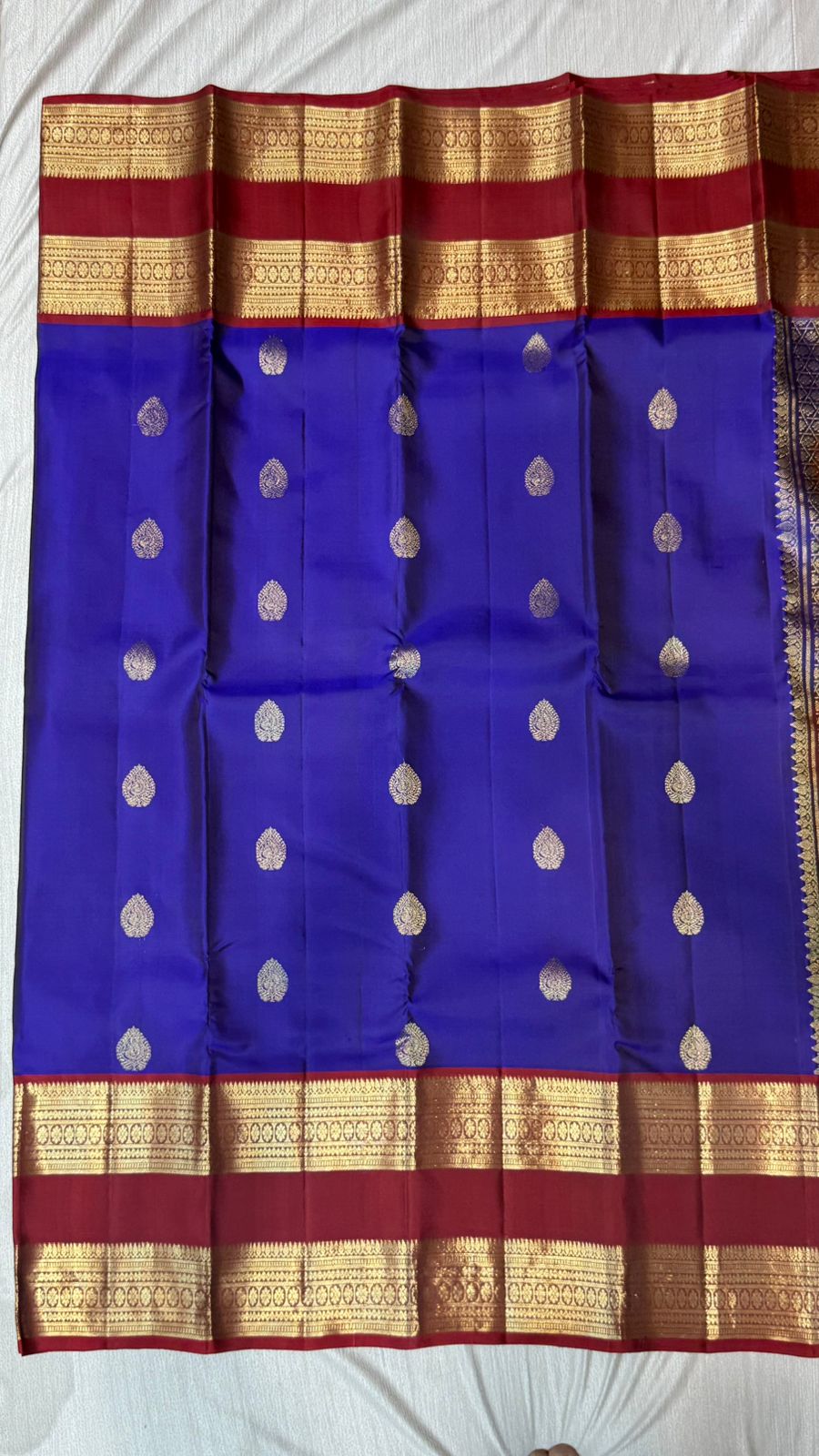 Kanchipuram gap border silk saree