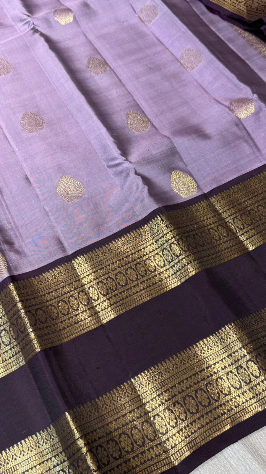 Kanchipuram gap border silk saree
