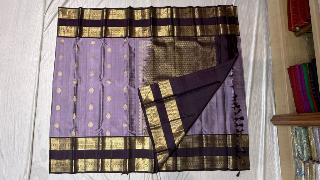 Kanchipuram gap border silk saree
