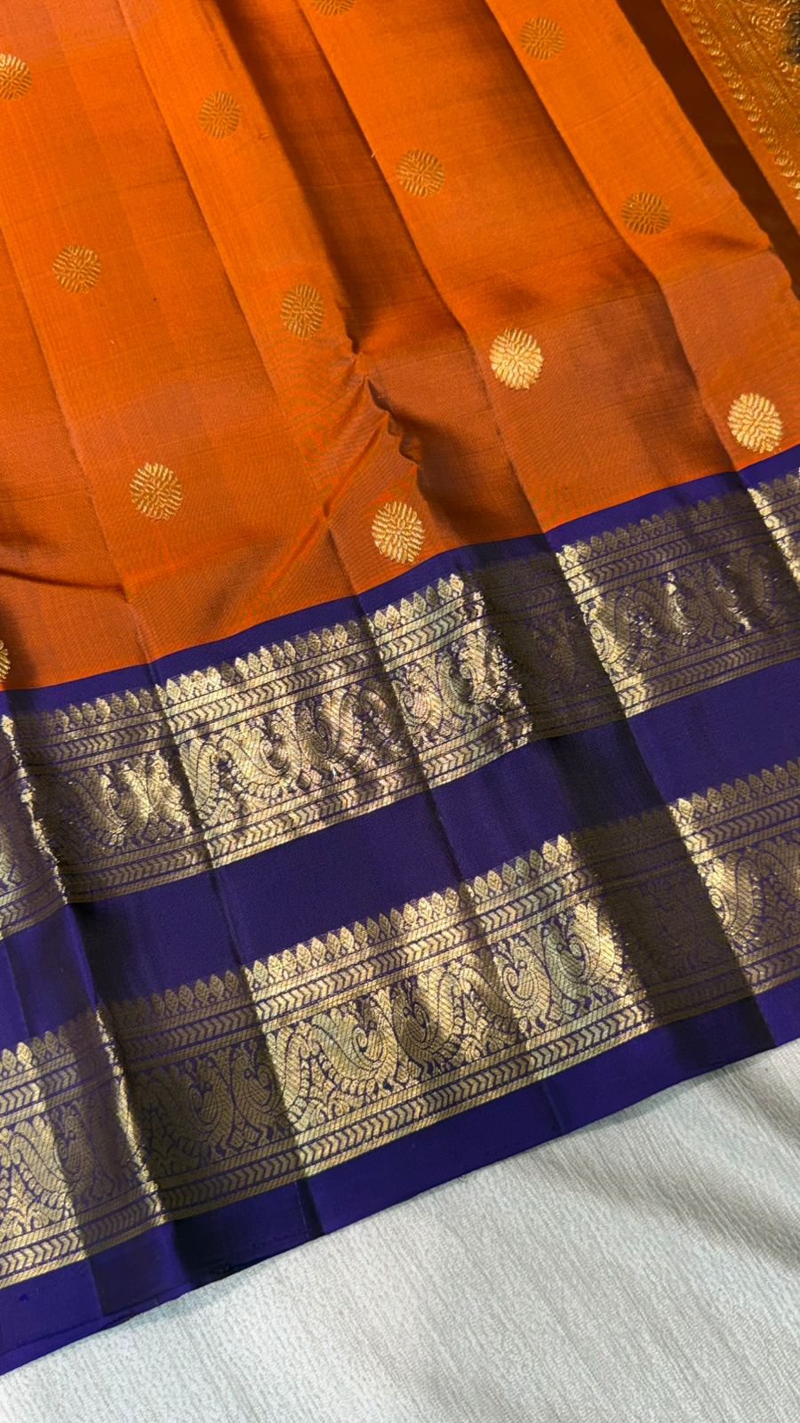 Kanchipuram gap border saree