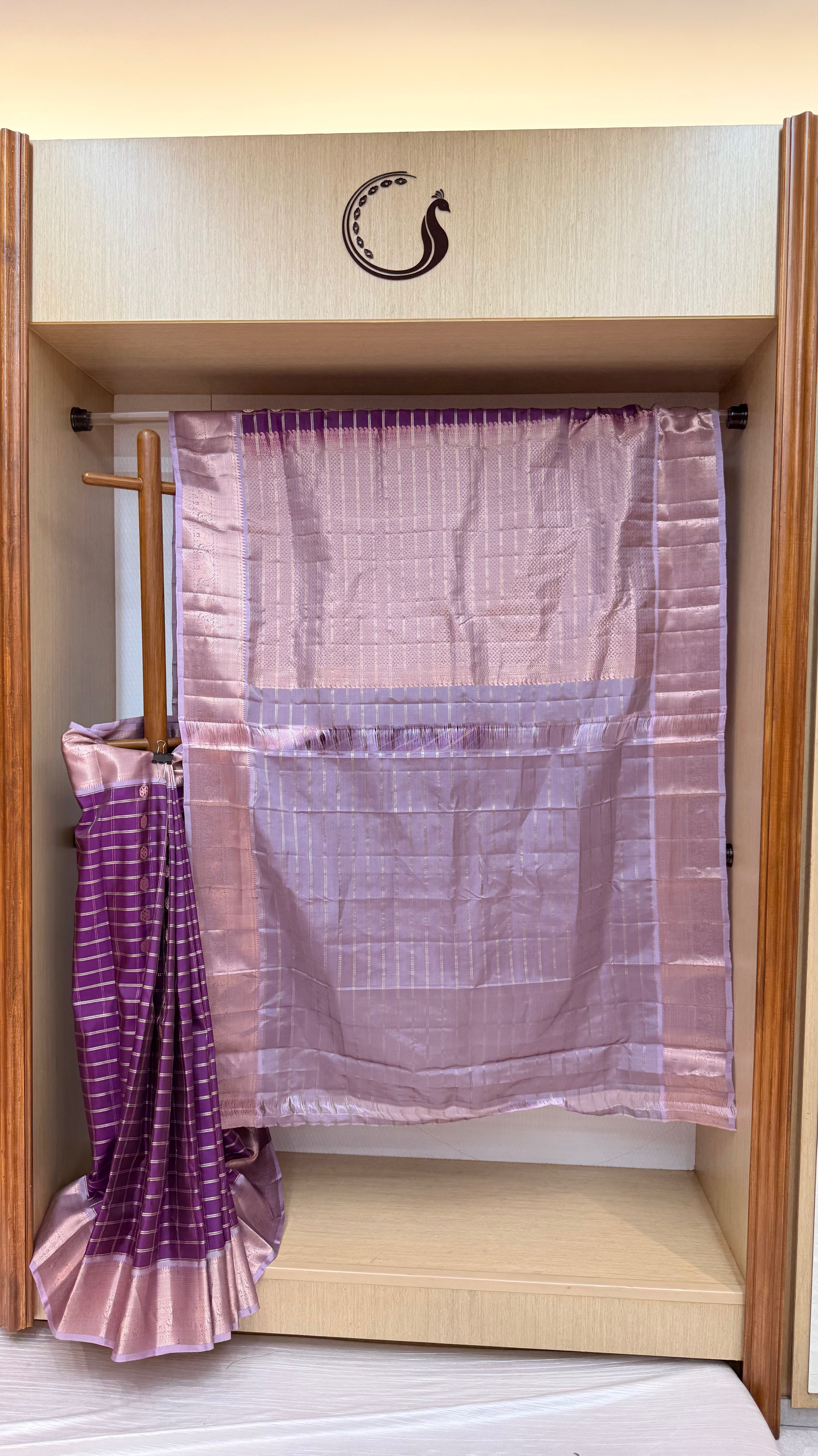 Light Weight Kanchi Pattu-Small Checks