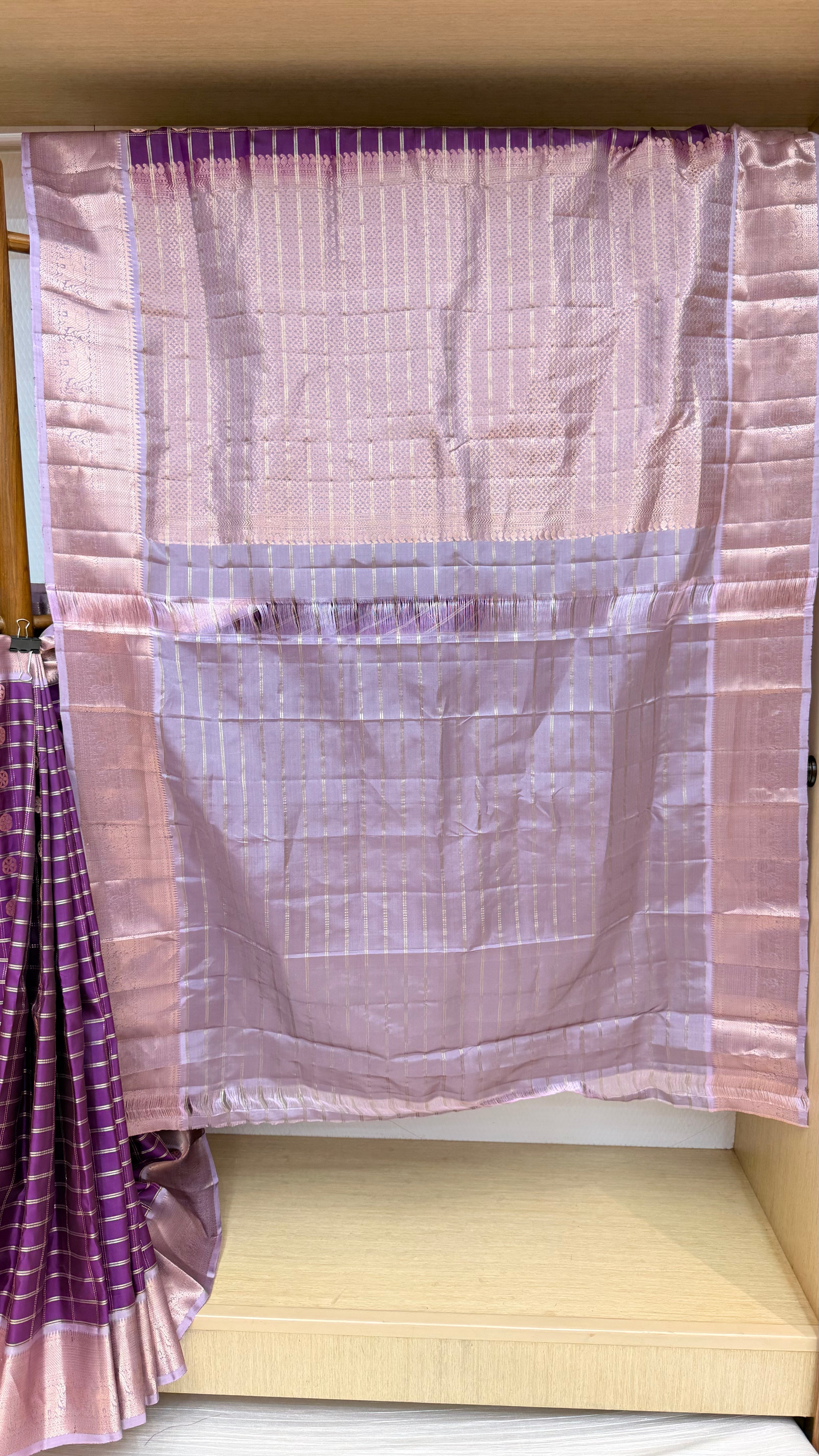 Light Weight Kanchi Pattu-Small Checks